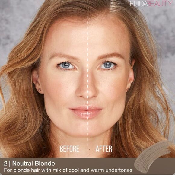 Huda Beauty #Bombbrows Full ‘N Fluffy Fiber Gel In Neutral Blonde Full Size NIB - Picture 6 of 7